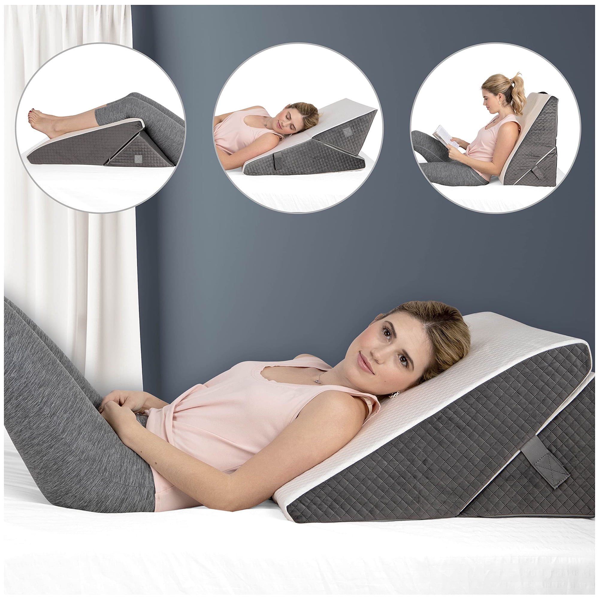 Kolbs - Almohada Con Forma De Cuña Kölbs Bed, Elegante Funda De Jacquard Para Dormir