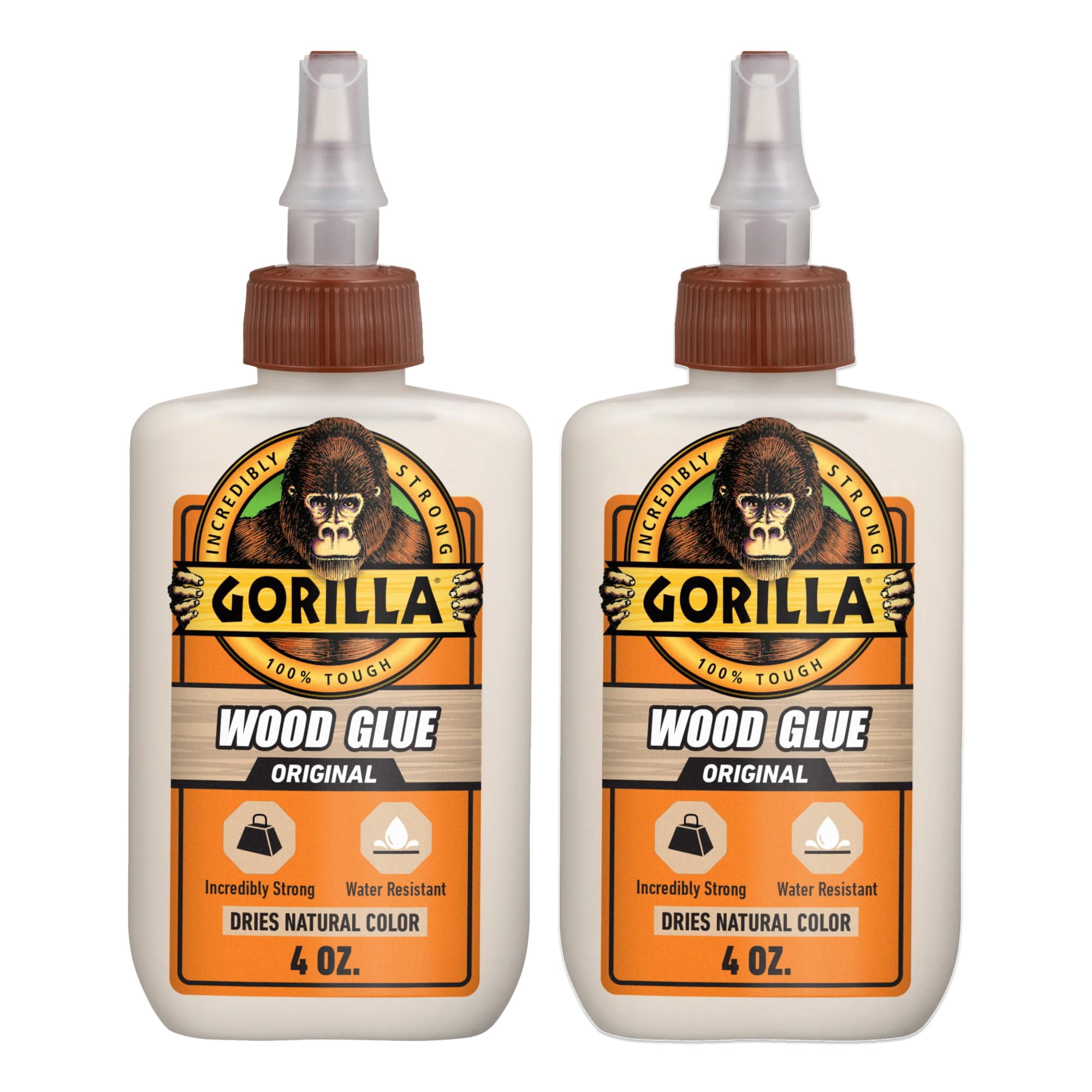 Pegamento Para Madera Gorilla, 118 Ml, Color Madera Natural, Resistente Al Agua