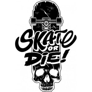 Rienda Libre Graphics - Decomural Skate Or Die Skateboard Ws-50528
