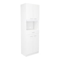 Fm Furniture - Mueble Microondas Fm 4 Puertas 196X62X39,5 Cm Blanco