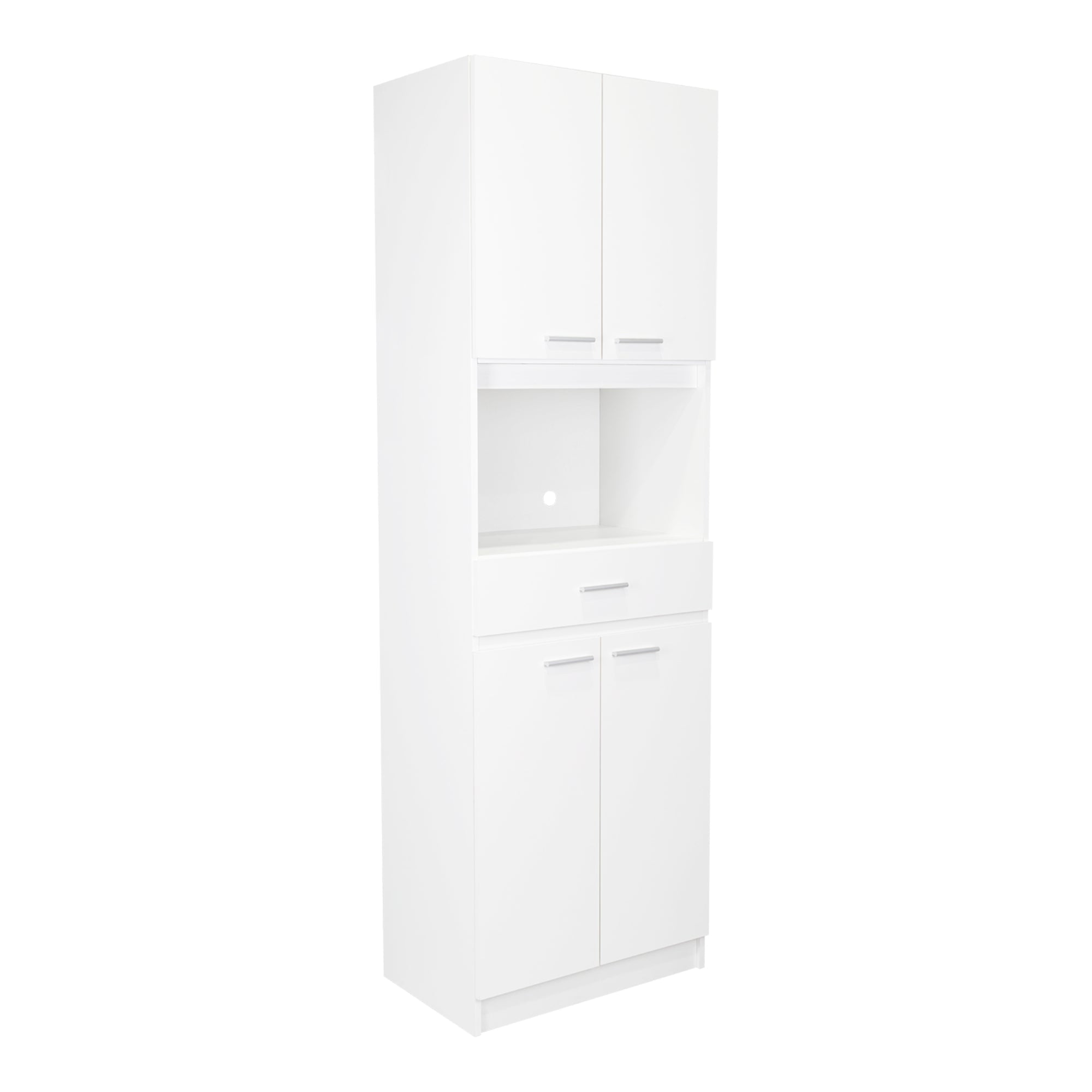 Fm Furniture - Mueble Microondas Fm 4 Puertas 196x62x39,5 Cm Blanco
