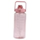 thumbnail image 1 of Botella De Agua Motivacional Con Asa De Transporte, Marcador De Tiempo Y Pajita Para Ciclismo Rosa, 1 of 5