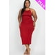 thumbnail image 1 of Vestido Largo con Espalda Abierta Cruzada en Talla Grande, 1 of 11