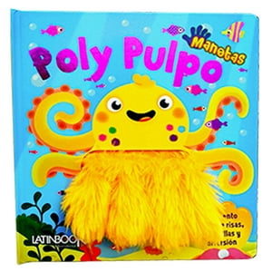 Zig-Zag - Libro Manotas - Poly Pulpo / 8 Páginas De Cartón, De 24 X 25,5 Cm. Tapa De Cartón Con Títere De Peluche