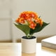 thumbnail image 3 of Bonsái de hortensia artificial, flor de seda, planta verde artificial para decoración de interiores, planta en maceta., 3 of 5
