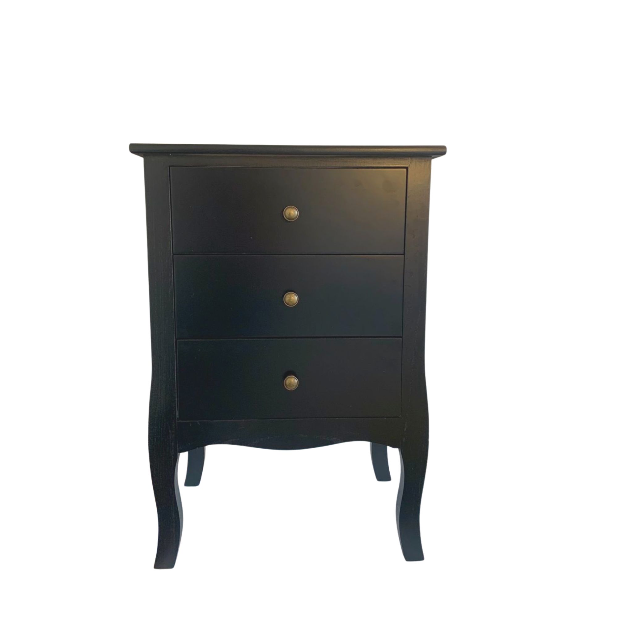 Castellaro - Velador Dormitorio Imperia 3 Cajones Negro