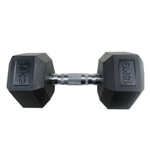 Atletis - Mancuerna Hexagonal 15 Kg Negro
