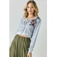 thumbnail image 1 of Sudadera Corta con Bordado Floral, 1 of 5