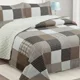 thumbnail image 3 of Cubrecama Quilt Sherpa 1.5 - Varios Modelos W.m G Café Cuadros Cafe Y Blanco, 3 of 3