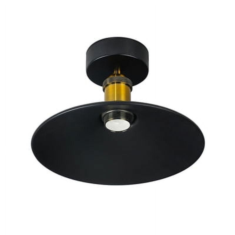Hb Led - Lámpara Negra Con Soquete E-27 De Bronce