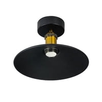 Hb Led - Lámpara Negra Con Soquete E-27 De Bronce