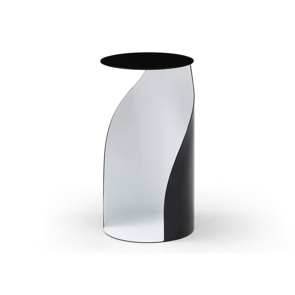 Mesa Auxiliar Lateral Grande Willie de Whiteline Modern Living en Negro/Blanco