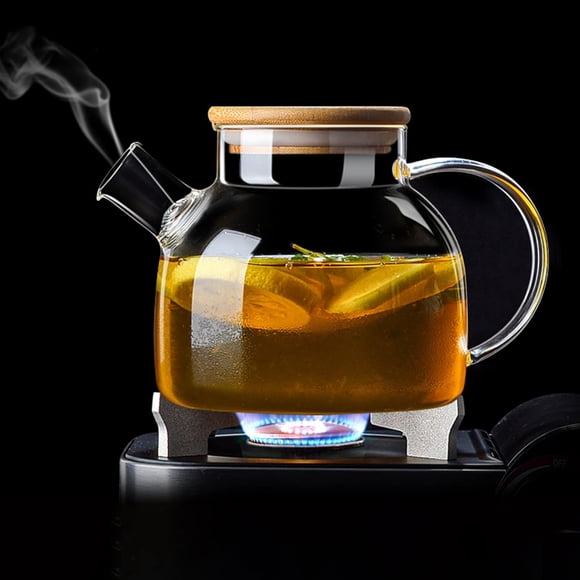 Tetera de Vidrio Borosilicato Resiste Fuego y Frío 1Lt.