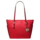 thumbnail image 1 of Cartera Michael Kors Womens Charlotte Large Saffiano Leather TopZip Tote Bag 35T0GCFT7L-Bred, 1 of 2