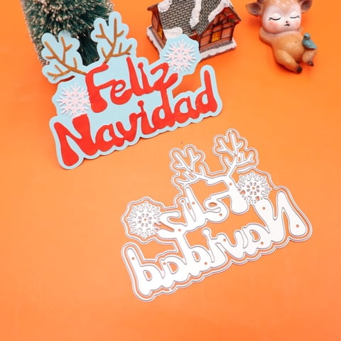 Feemkota - Troquelados Para Hacer Tarjetas Feliz Navidad En Español