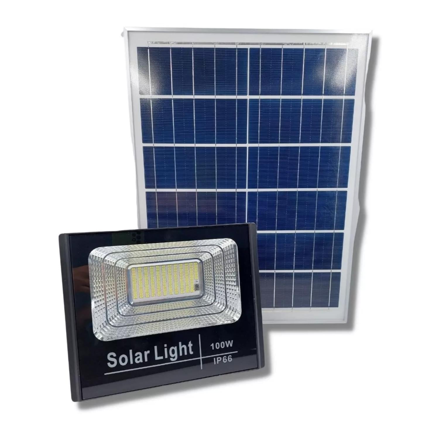 Genérico - Foco Led Con Panel Solar 100w Montable Ajustable