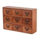 thumbnail image 2 of Mueble De Sobremesa Con 9 Cajones Retro Look Para Muebles De Oficina Marrón, 2 of 5