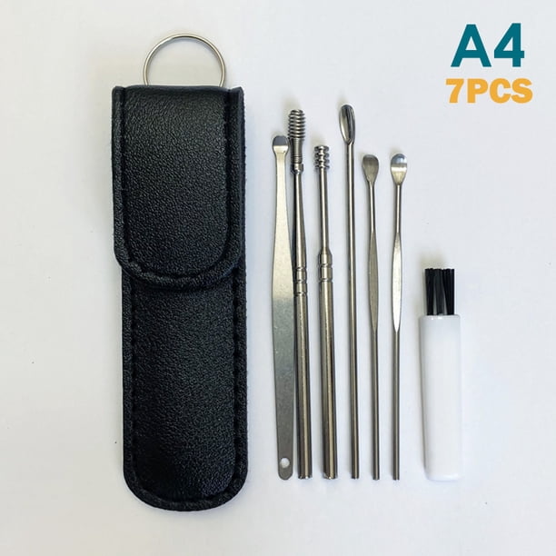 6PCS Ear Cleanser Spoon Health Care Earpick Ear Cleaner Wax Removal Tool Earpick Sticks Earwax Remover Curette Ear Pick Cleaning