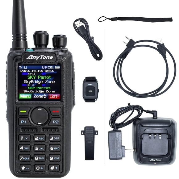 Radio portátil AnyTone AT-D878UVII Plus DMR/analógica de doble banda