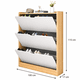 thumbnail image 3 of Zapatero Organizador  De Entrada Moderno Blanco con cafe, 3 of 5