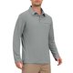 thumbnail image 4 of INSPIRE CHIC Camisas Polo de Manga Larga con Bolsillo y Cuello en Contraste para Hombre XL Gris, 4 of 6