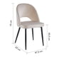 thumbnail image 3 of Pack 2 Sillas De Comedor De Terciopelo Oval Beige, 3 of 6