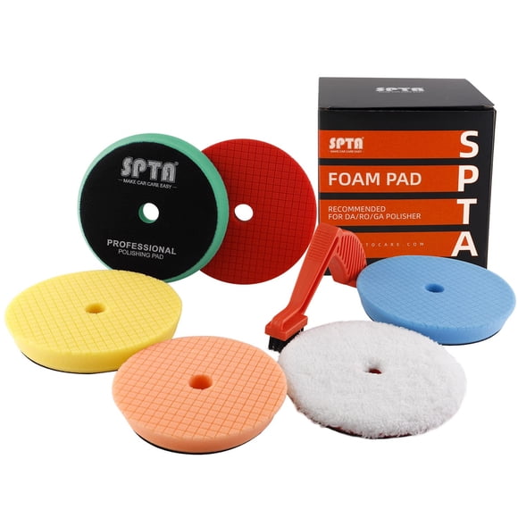 Pulidor con búfer orbital SPTA, 5 unidades, 125 mm, con microfibra