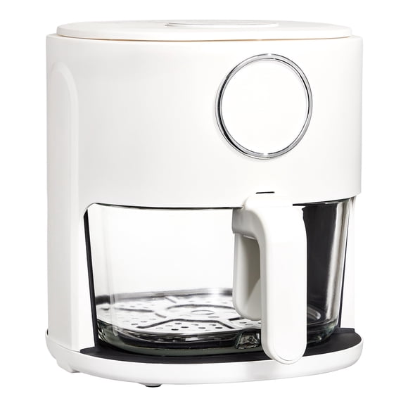 Cesta de vidrio Air Fryer COOK WITH COLOR 1200 W, 4 cuartos de galón, color crema