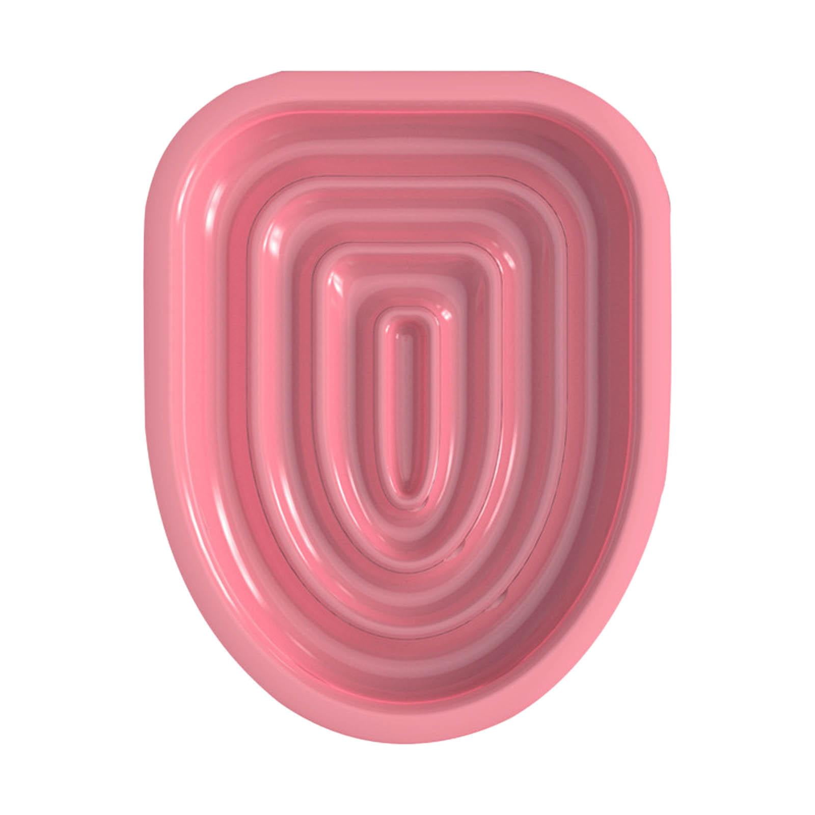 Magideal - Kit De Entrenamiento De Inodoro Profesional Para Gatos, Orinal De Plástico Para El Hogar, Asiento Para Orinal, Bandeja De Arena Para Gatos, Entrenador , Rosa Solo Bandeja 38x34x3.2cm