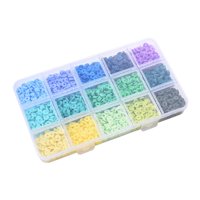 Bothyi - Kit De Cuentas Redondas Planas De Arcilla Polimérica Para Fabricación De Joyas, Suministros Para Manualidades Diy A
