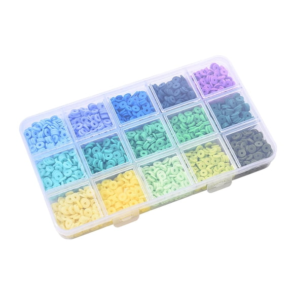 Kit De Cuentas Redondas Planas De Arcilla Polimérica Para Fabricación De Joyas, Suministros Para Manualidades DIY A