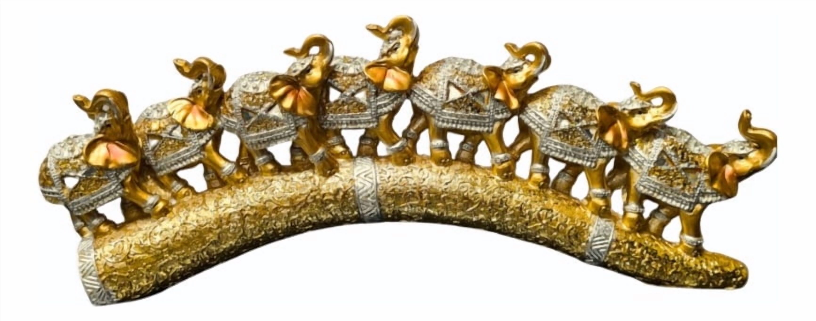 Genérico - Estatua Decorativa Colmillo Elefantes Suerte Hogar Jhn