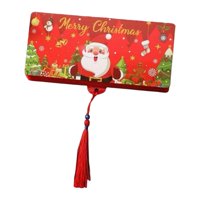 Magideal - Portamonedas Navideño, Sobre Para Dinero En Efectivo, Suministros Para Efectivo, Bricolaje Con 10 Ranuras, Tarjetero Para Niñas Y Mamás, Decoración Pa Rojo