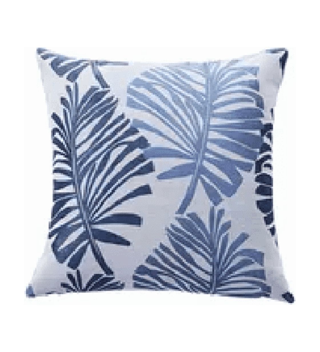 Genérico - Pack De 6 Fundas De Cojín Lino Hoja Decoración 43X43 Cm Azul