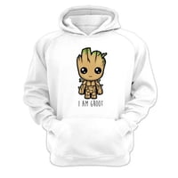 Genérico - Polerón Canguro Groot Blanco Talla Xs Unisex