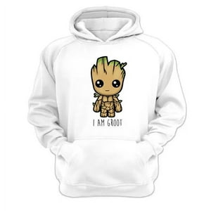 Genérico - Polerón Canguro Groot Blanco Talla Xl Unisex