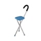 thumbnail image 4 of Asiento De Bastón Plegable Manija Cómoda Silla De Muletas Antideslizante De 34 Pulgadas De Alto Cuadrado Azul, 4 of 5