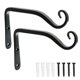thumbnail image 1 of Soporte de pared para colgar plantas LOOGI de 15 cm, 2 unidades, color negro, 1 of 8