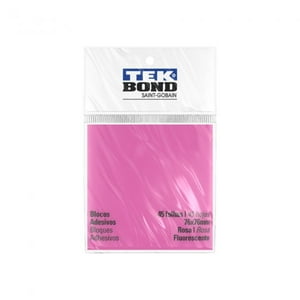 Notas Adhesivas Fluorescentes Rosado - 76X76Mm 45 Hojas - Tekbond