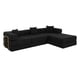 thumbnail image 2 of 108'' Modular Sectional Sofa with L-Shape Chaise, Boneless Cloud Couch with Deep Seat, Sponge Compression Sofas No Assembly Required, Modern Sofa Fold-Out Sofa Bed,With Removable Backrest, (Black), 2 of 3