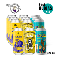 Productoras Cerveceras De Chile - Pack 12 Cervezas Rubias 473 Cc C/U