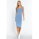 thumbnail image 4 of Saronite Vestido Midi Ajustado con Espalda Nadadora y sin Mangas Basics, Azul Nube (para Mujer), 4 of 4