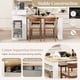 thumbnail image 5 of Mesa de comedor extensible TREXM con mesa plegable, mesa de bar con cajones y toma de corriente, isla de cocina con ruedas y ganchos, aparador para cocina, 5 of 6