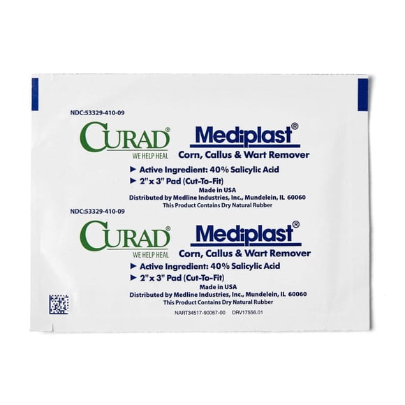 Medicamento Curad Mediplast Removedor de Callos, Durezas y Verrugas 2 Almohadillas