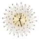 thumbnail image 1 of mudo silencioso sunburst decorativos redondos metal aluminio esfera reloj de pared oro, 1 of 3