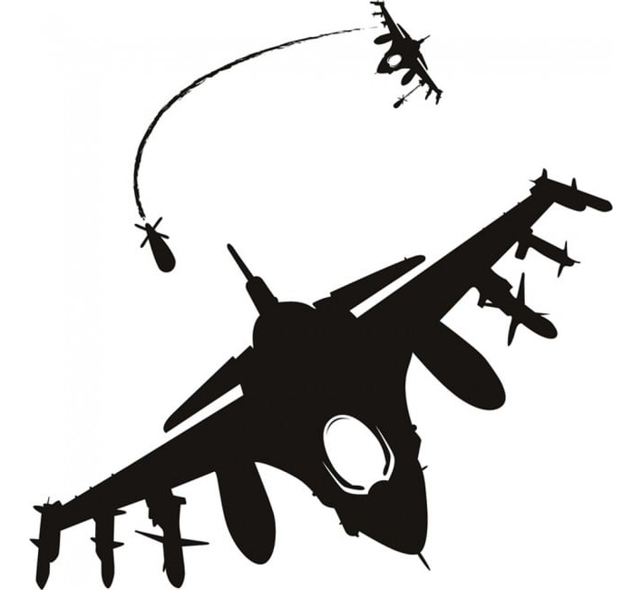 Rienda Libre Graphics - Decomural Fighter Jet Attack Army Airplane Ws-17918