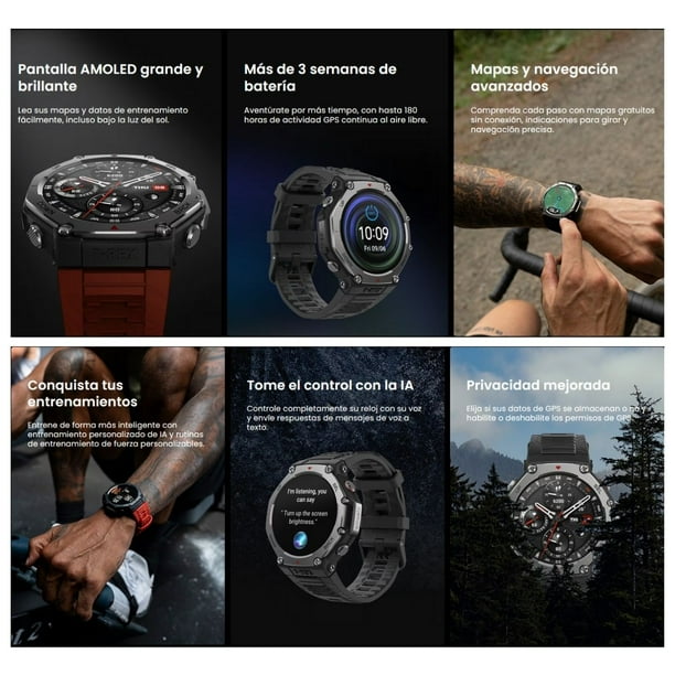 Amazfit T-Rex 3 Reloj Inteligente - Negro | Lider