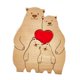 thumbnail image 3 of Bear Family Wooden Art Puzzle Familia Diy Familia De Osos Para Navidad Avaloramiento 4 Osos, 3 of 5