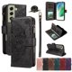 thumbnail image 1 of Para Samsung Galaxy S21 FE 5G Funda Tipo Billetera, 9 Ranuras para Tarjetas Bloqueo RFID Bolso Cruzado Cubierta de Cuero, Bolsillo con Cierre, Correa de Muñeca y Hombro Desmontable, Funda Protectora, 1 of 11