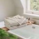 thumbnail image 3 of Black and Ivory Striped Bath Towels Set of 2, Lighter Quick Drying, 3 of 3